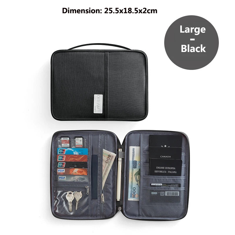 Multi-pocket travel wallet