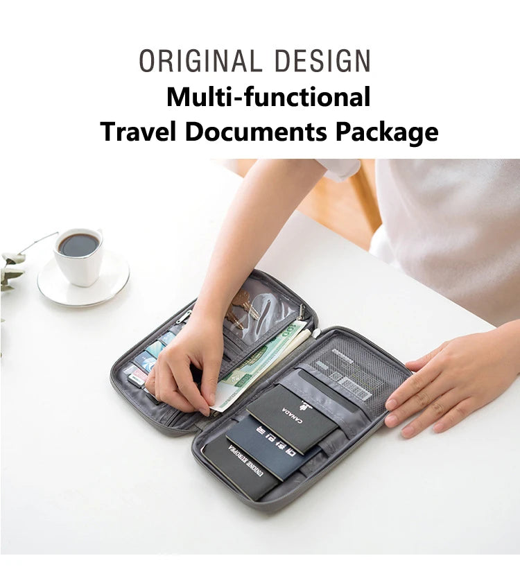 Multi-pocket travel wallet