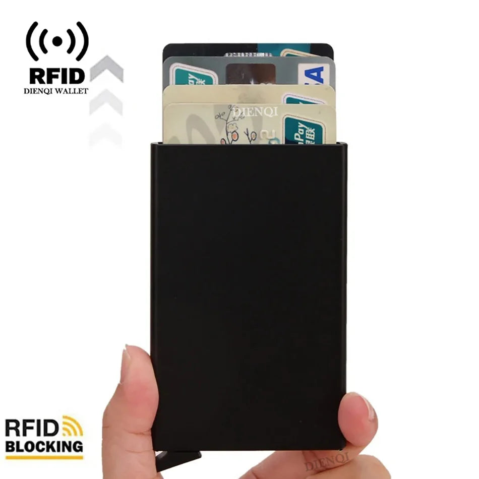 Small travel wallet with card holder for men and women