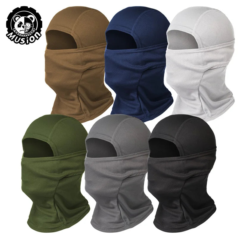 قناع وجه كامل من MusionTactical سريع الجفاف للمشي لمسافات طويلة وركوب الدراجات والتخييم والصيد وغطاء للرأس .