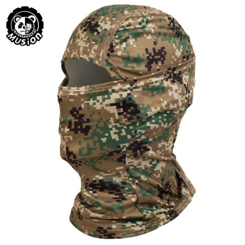 قناع وجه كامل من MusionTactical سريع الجفاف للمشي لمسافات طويلة وركوب الدراجات والتخييم والصيد وغطاء للرأس .