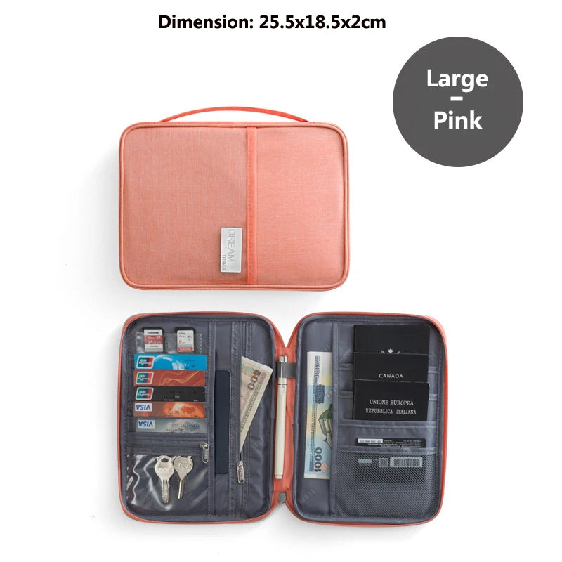 Multi-pocket travel wallet