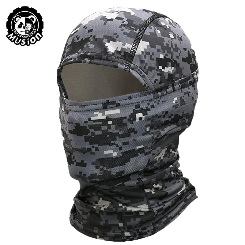 قناع وجه كامل من MusionTactical سريع الجفاف للمشي لمسافات طويلة وركوب الدراجات والتخييم والصيد وغطاء للرأس .