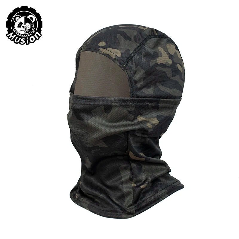 قناع وجه كامل من MusionTactical سريع الجفاف للمشي لمسافات طويلة وركوب الدراجات والتخييم والصيد وغطاء للرأس .