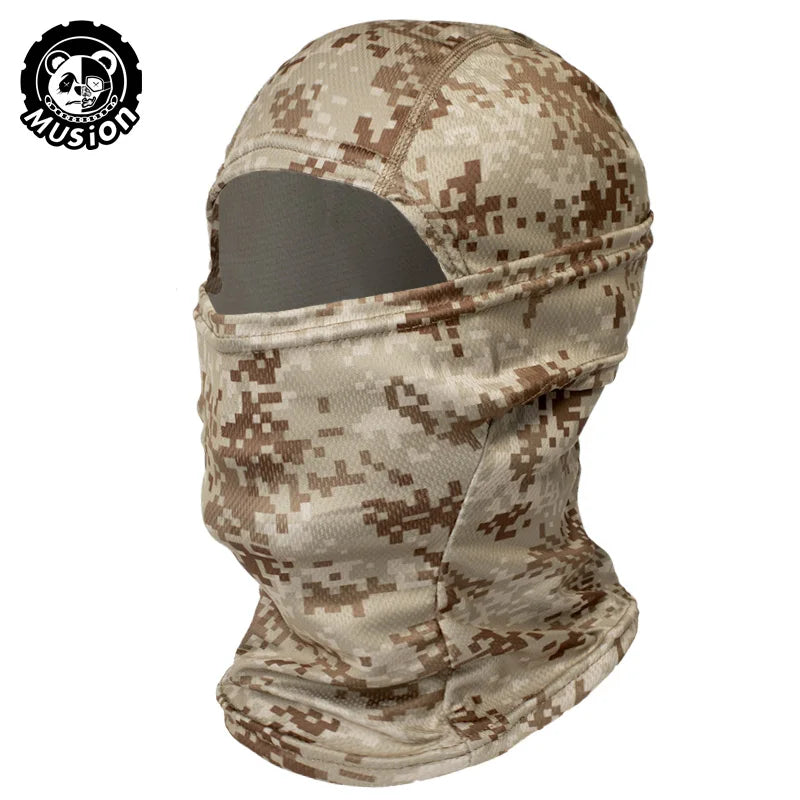 قناع وجه كامل من MusionTactical سريع الجفاف للمشي لمسافات طويلة وركوب الدراجات والتخييم والصيد وغطاء للرأس .