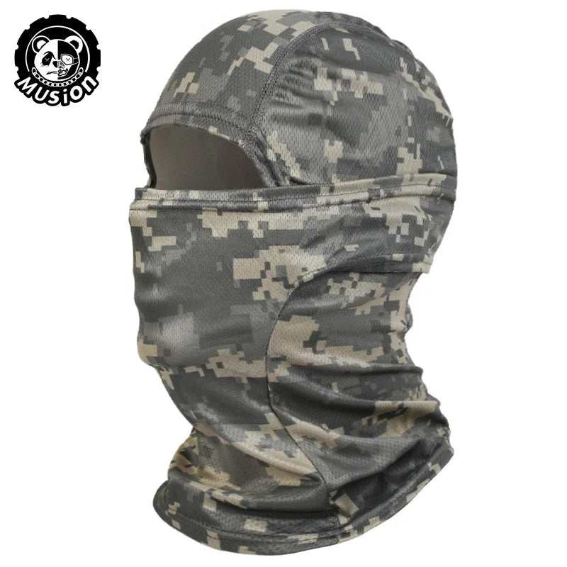 قناع وجه كامل من MusionTactical سريع الجفاف للمشي لمسافات طويلة وركوب الدراجات والتخييم والصيد وغطاء للرأس .