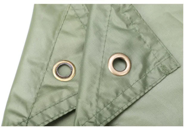 معطف مطري عسكري 3×1 (Poncho) – بغطاء رأس وأكمام