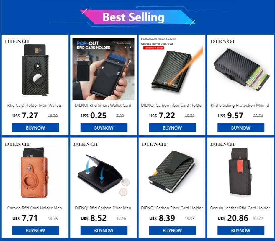 Small travel wallet with card holder for men and women