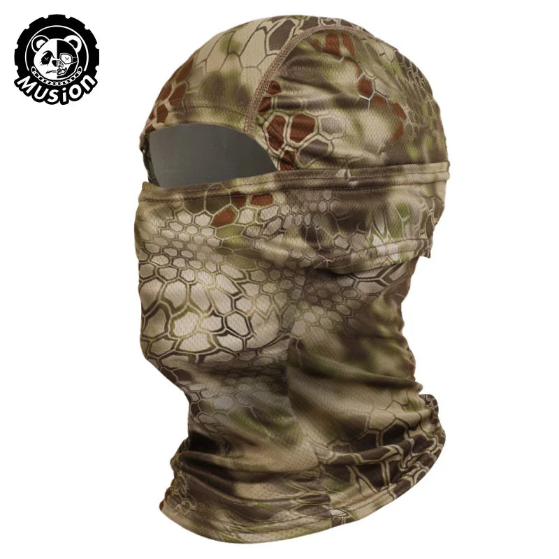 قناع وجه كامل من MusionTactical سريع الجفاف للمشي لمسافات طويلة وركوب الدراجات والتخييم والصيد وغطاء للرأس .