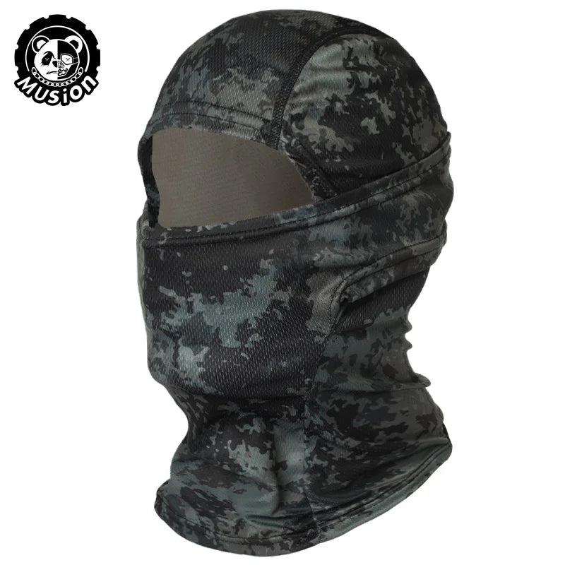 قناع وجه كامل من MusionTactical سريع الجفاف للمشي لمسافات طويلة وركوب الدراجات والتخييم والصيد وغطاء للرأس .