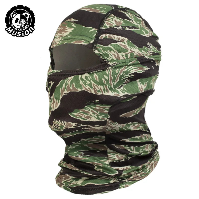 قناع وجه كامل من MusionTactical سريع الجفاف للمشي لمسافات طويلة وركوب الدراجات والتخييم والصيد وغطاء للرأس .