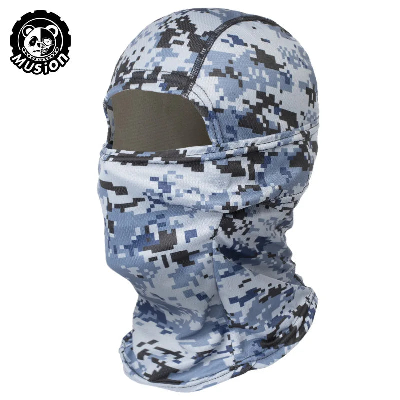 قناع وجه كامل من MusionTactical سريع الجفاف للمشي لمسافات طويلة وركوب الدراجات والتخييم والصيد وغطاء للرأس .