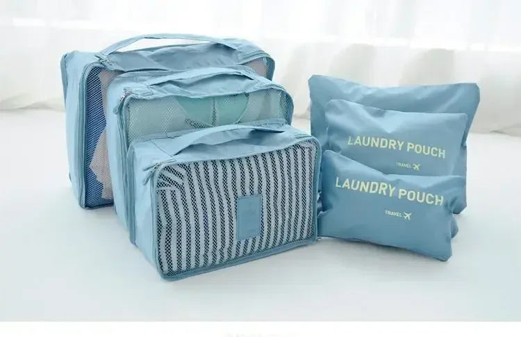 6pcs Set Travel Storage Bags Suitcase Packing Set Storage Cases Portable Luggage Organizer Clothes Shoe Foldable Organizer