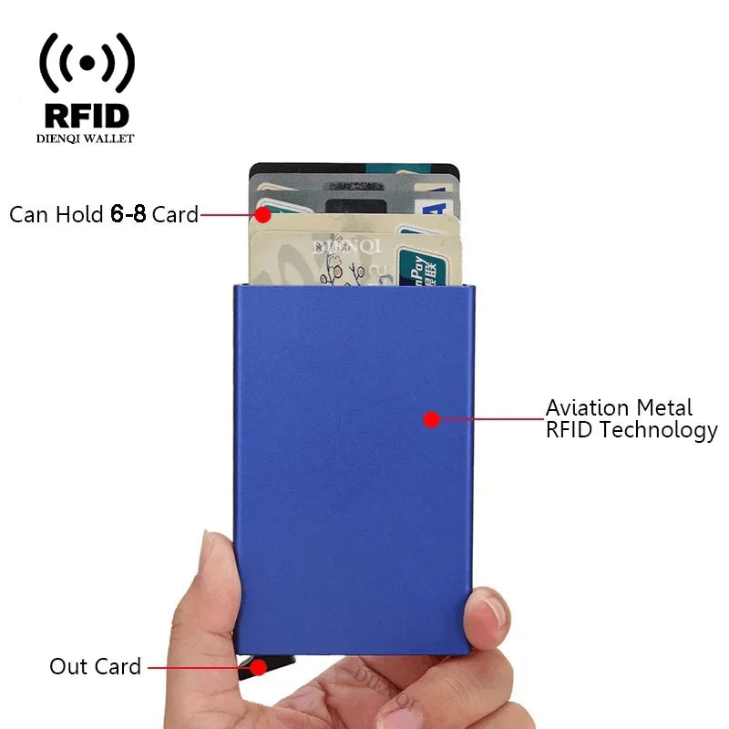 Small travel wallet with card holder for men and women