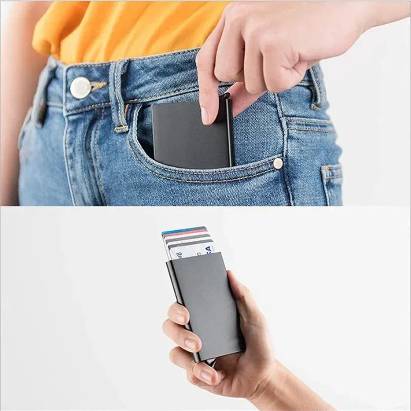 Small travel wallet with card holder for men and women