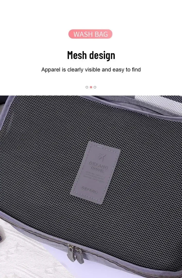 6pcs Set Travel Storage Bags Suitcase Packing Set Storage Cases Portable Luggage Organizer Clothes Shoe Foldable Organizer