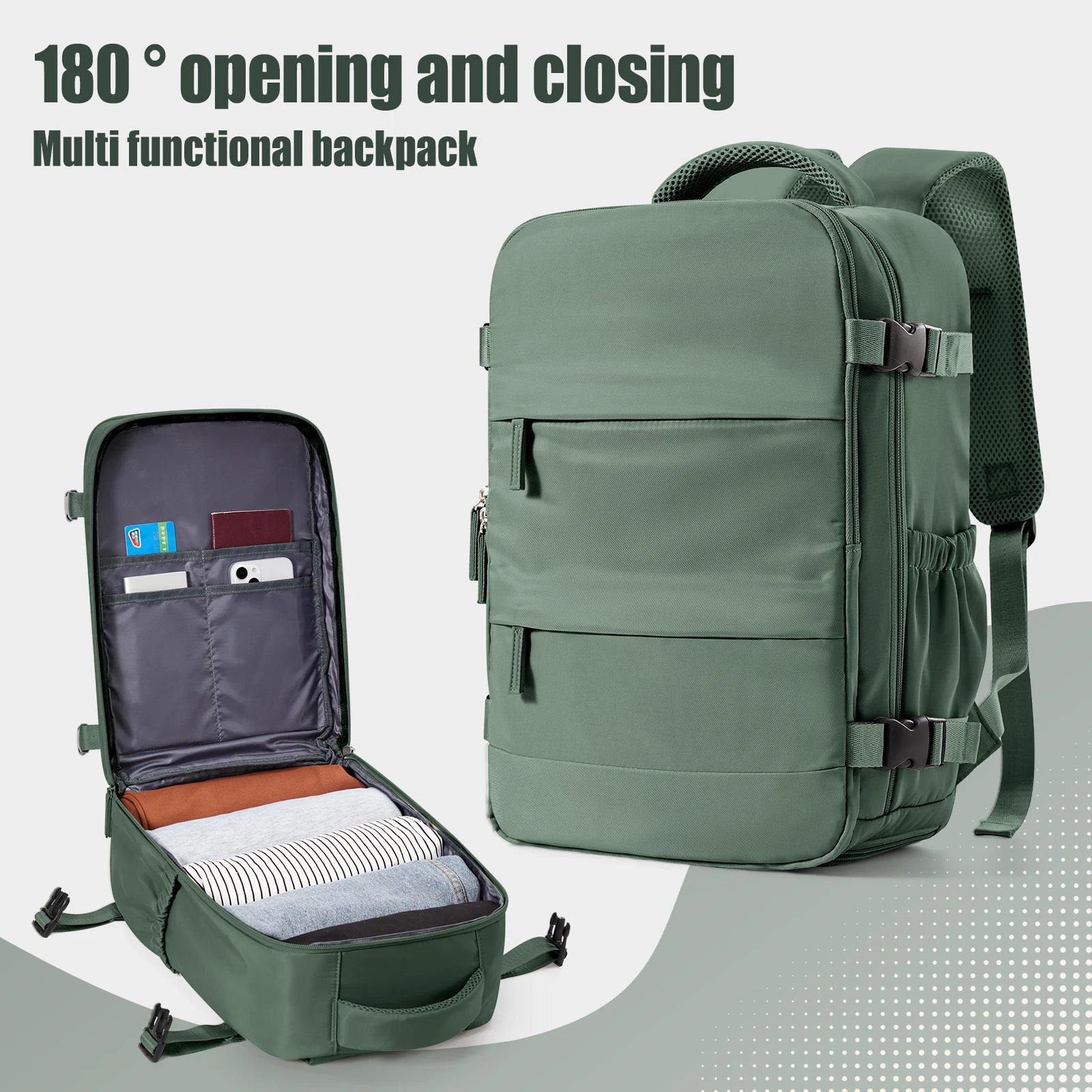 Travel backpack for men and women
