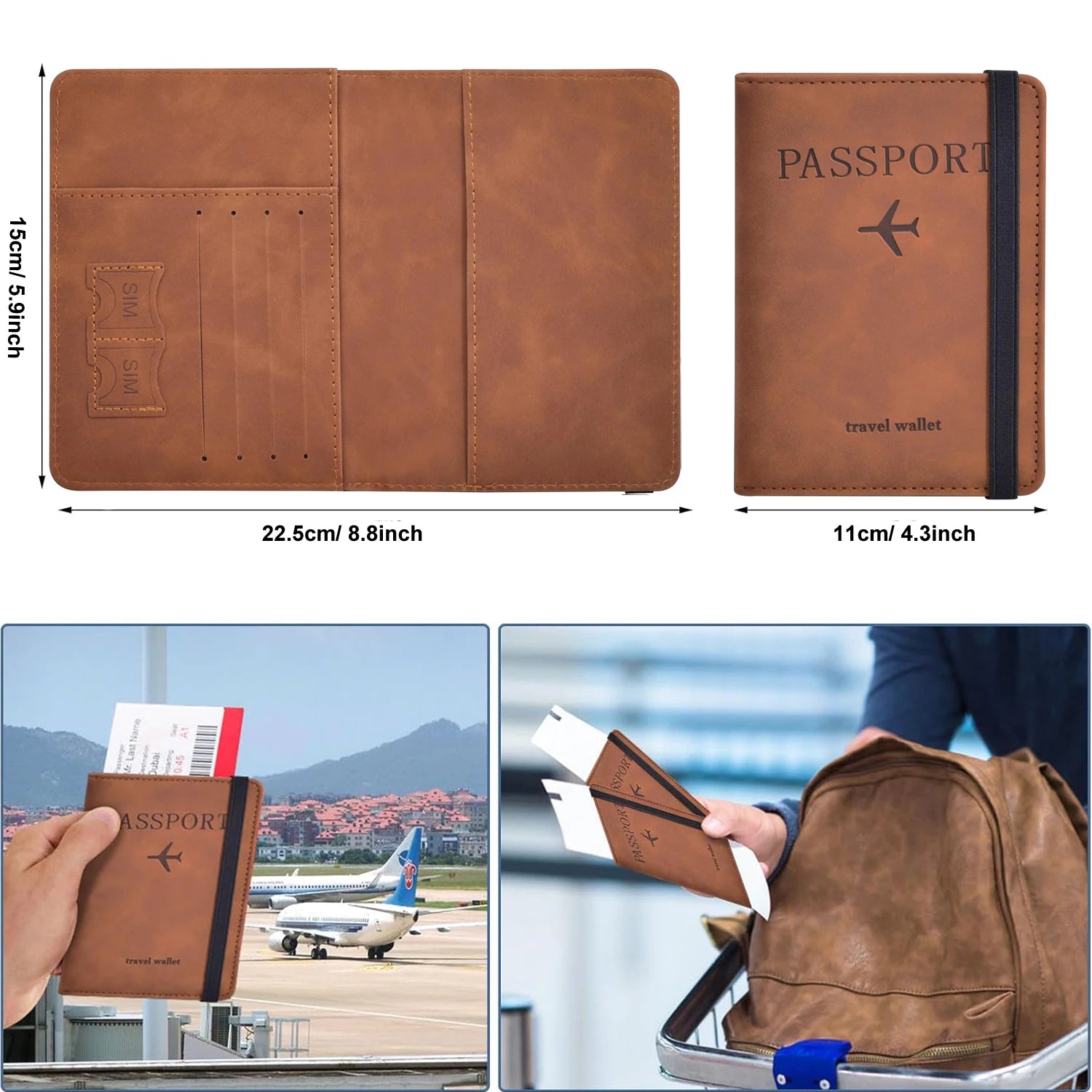 Essential Passport and Travel Card Holder for Women/Men