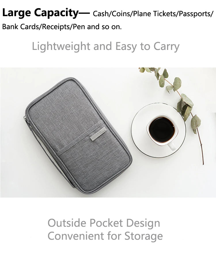 Multi-pocket travel wallet