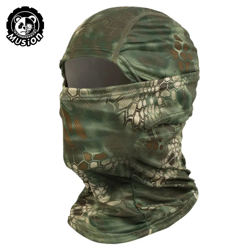 قناع وجه كامل من MusionTactical سريع الجفاف للمشي لمسافات طويلة وركوب الدراجات والتخييم والصيد وغطاء للرأس .