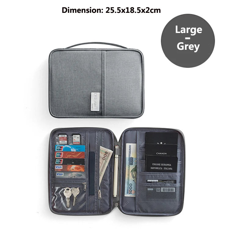 Multi-pocket travel wallet