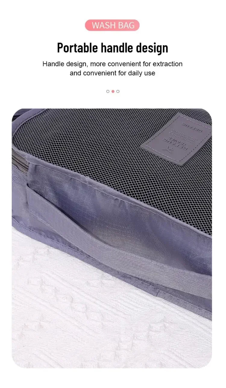 6pcs Set Travel Storage Bags Suitcase Packing Set Storage Cases Portable Luggage Organizer Clothes Shoe Foldable Organizer