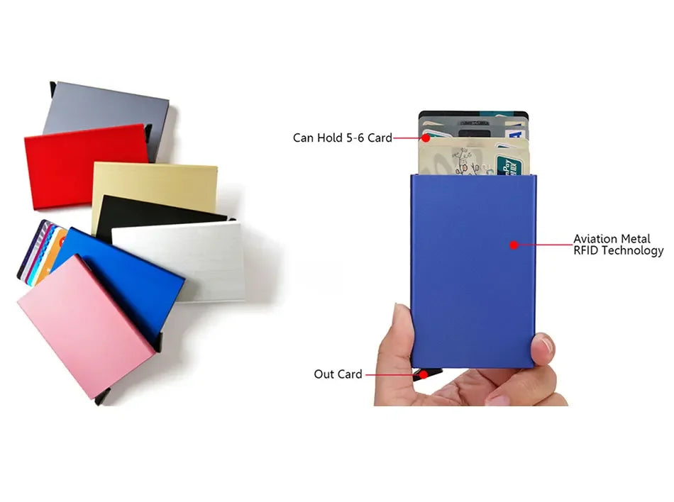 Small travel wallet with card holder for men and women