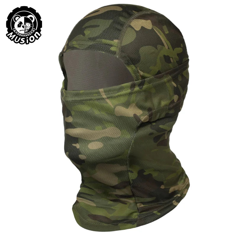 قناع وجه كامل من MusionTactical سريع الجفاف للمشي لمسافات طويلة وركوب الدراجات والتخييم والصيد وغطاء للرأس .