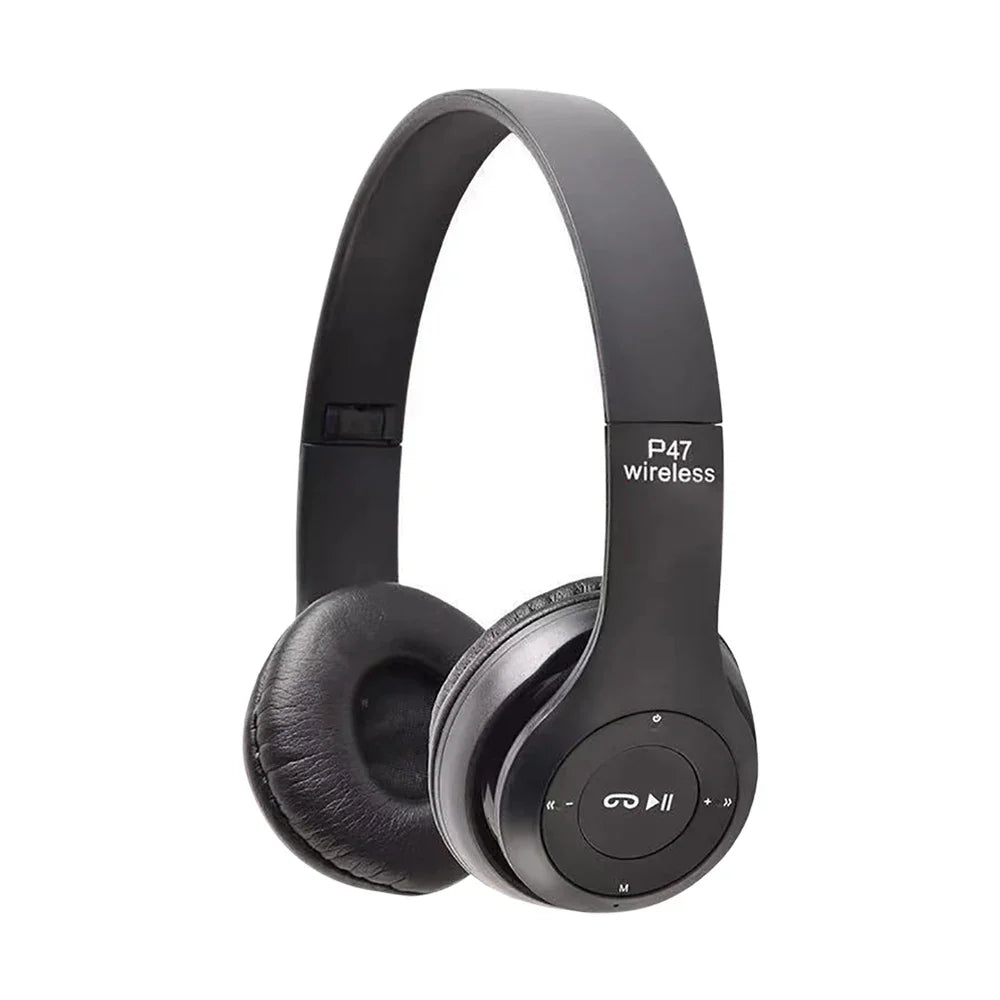 🎧 سماعة بلوتوث P47 - متوافقة مع أجهزة متعددة: iPhone، Xiaomi، Android،