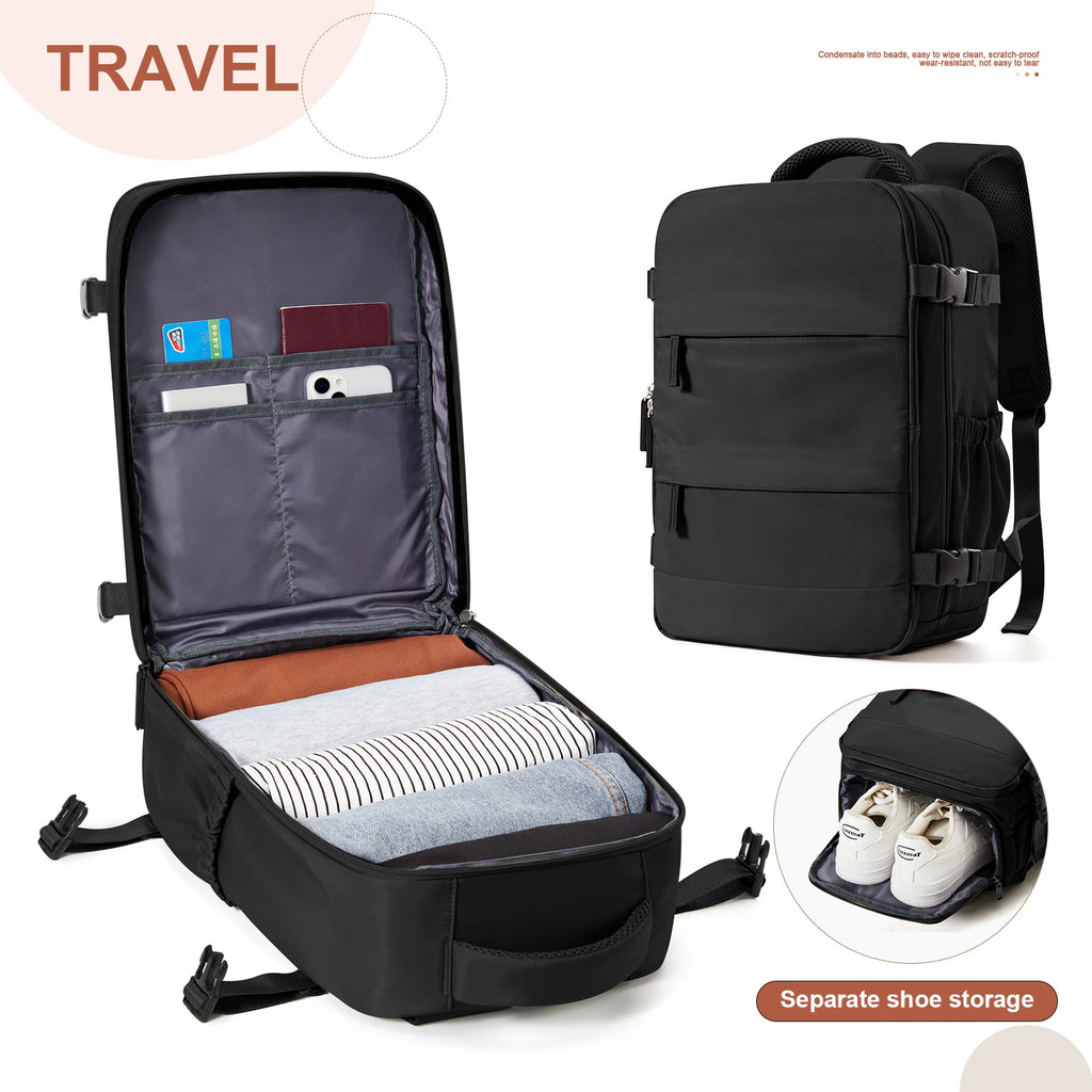 Travel backpack for men and women