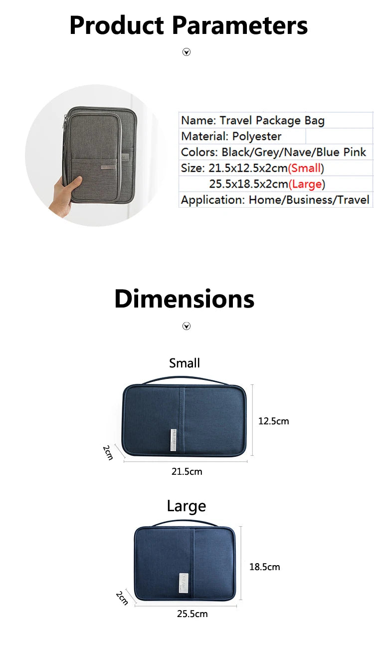 Multi-pocket travel wallet
