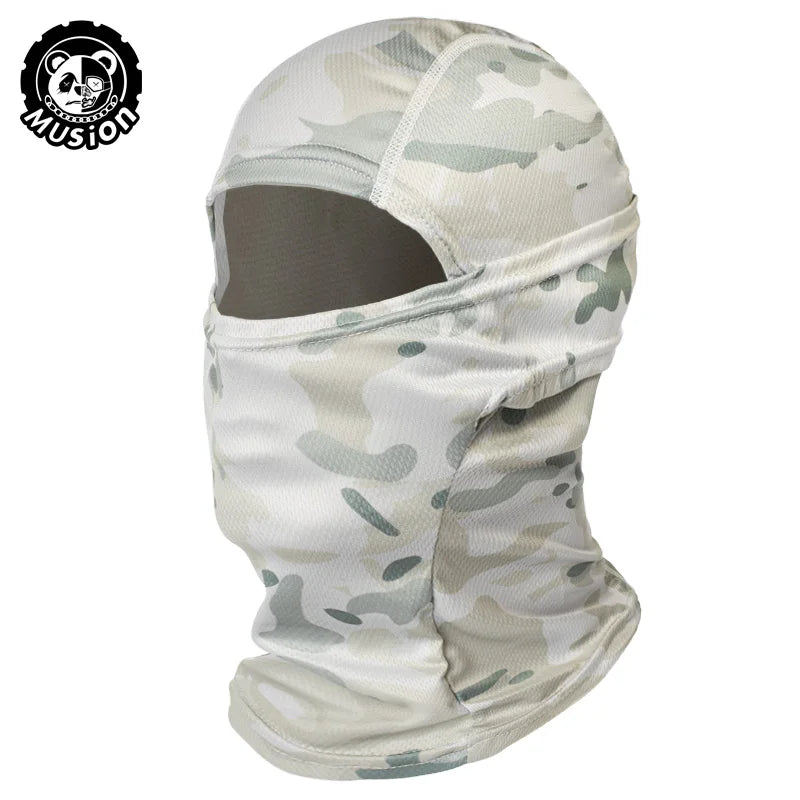 قناع وجه كامل من MusionTactical سريع الجفاف للمشي لمسافات طويلة وركوب الدراجات والتخييم والصيد وغطاء للرأس .