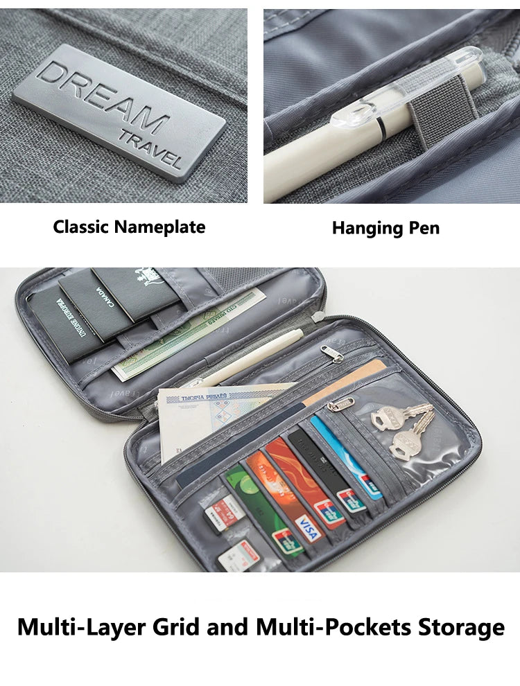 Multi-pocket travel wallet