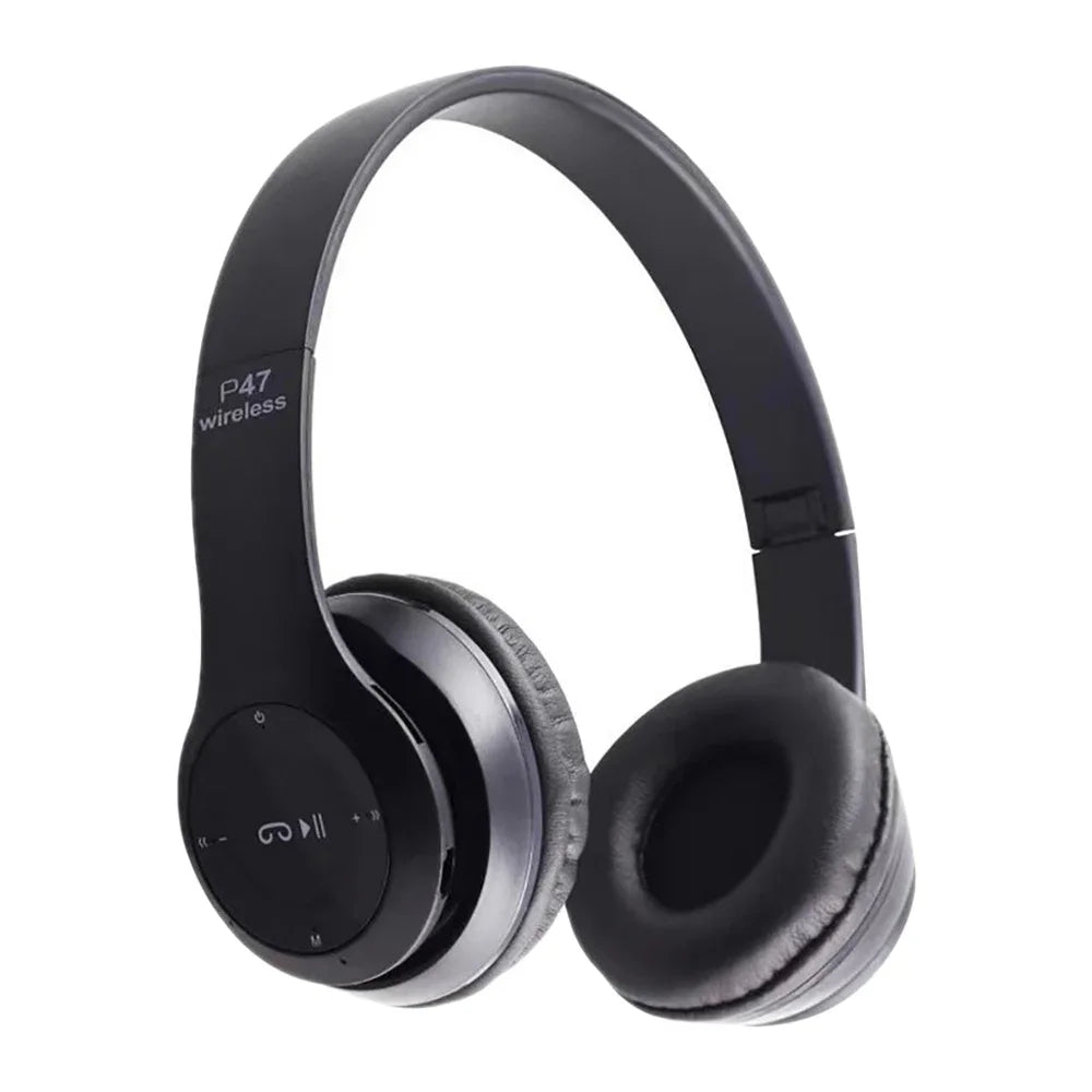 🎧 سماعة بلوتوث P47 - متوافقة مع أجهزة متعددة: iPhone، Xiaomi، Android،